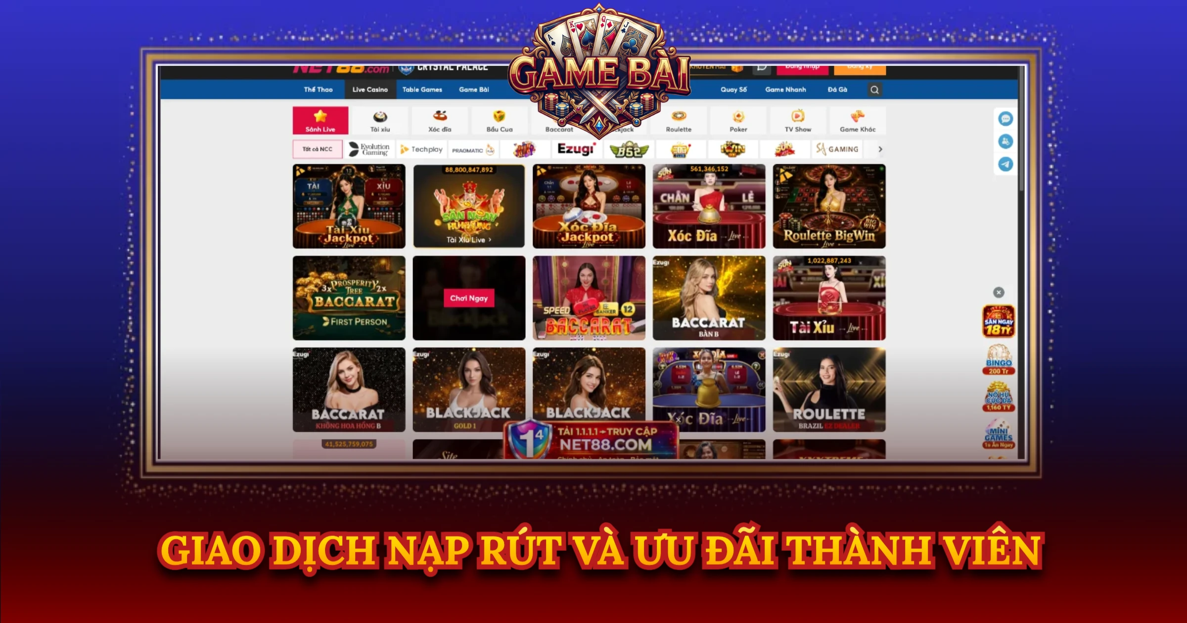 Review Nhà Cái Net88 Trải Nghiệm Game Bài Đổi Thưởng 3 Giao Dịch Nạp Rút Và Ưu Đãi Thành Viên